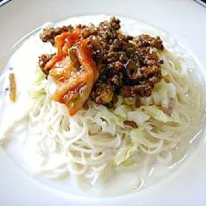 豚骨使わないけど豚骨風w夏にぴったり坦々麺風素麺!